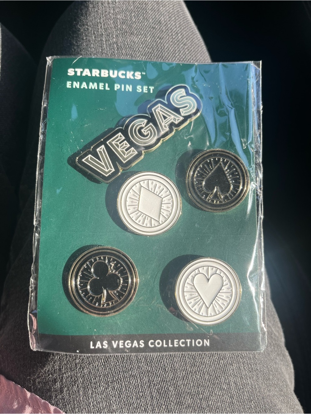Starbucks Vegas Enamel Pin Set - Green, Black, White, Silver